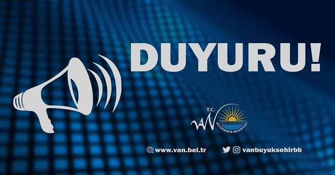 Büyükşehir Belediyemizden Halkımıza Duyuru!