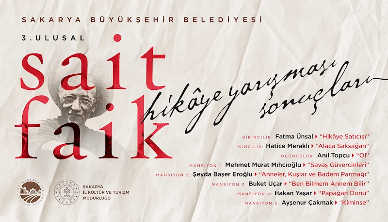 Sait Faik’in ‘kuşlar’ı yüzlerce kaleme ilham oldu: İşte Sakarya’nın kazanan hikayeleri