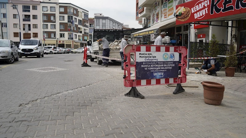 YUNUSEMRE BOZULAN KALDIRIMLARI ONARIYOR