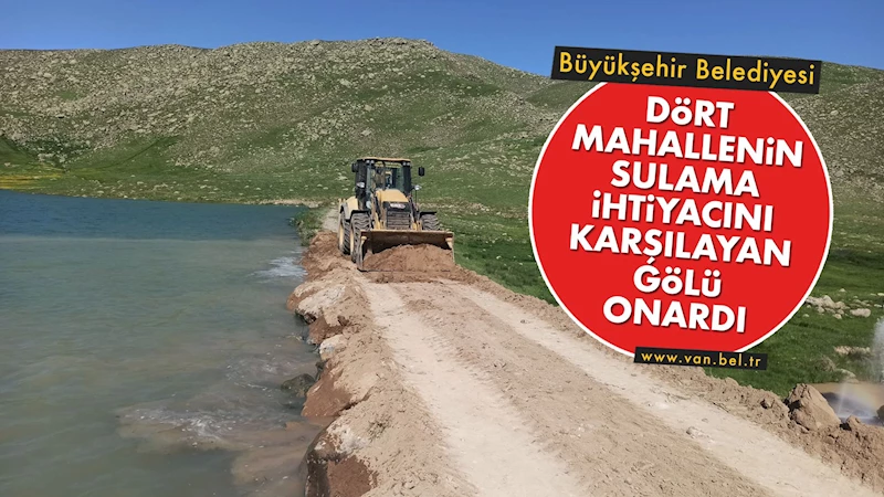 Büyükşehir Belediyesi 4 Mahallenin Sulama İhtiyacını Karşılayan Gölü Onardı
