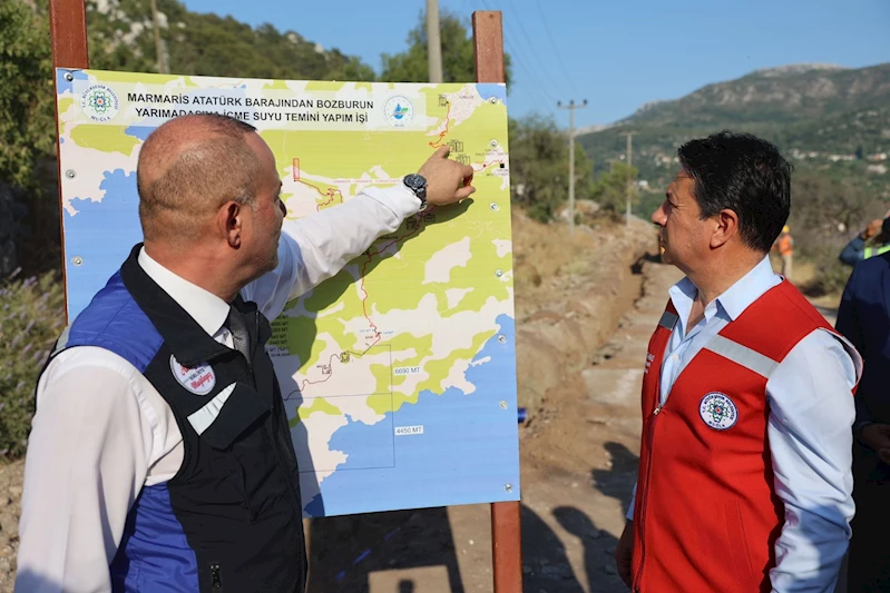 Başkan Aras, “Bozburun Projesinde ilk suyu Turunç’a verdik”