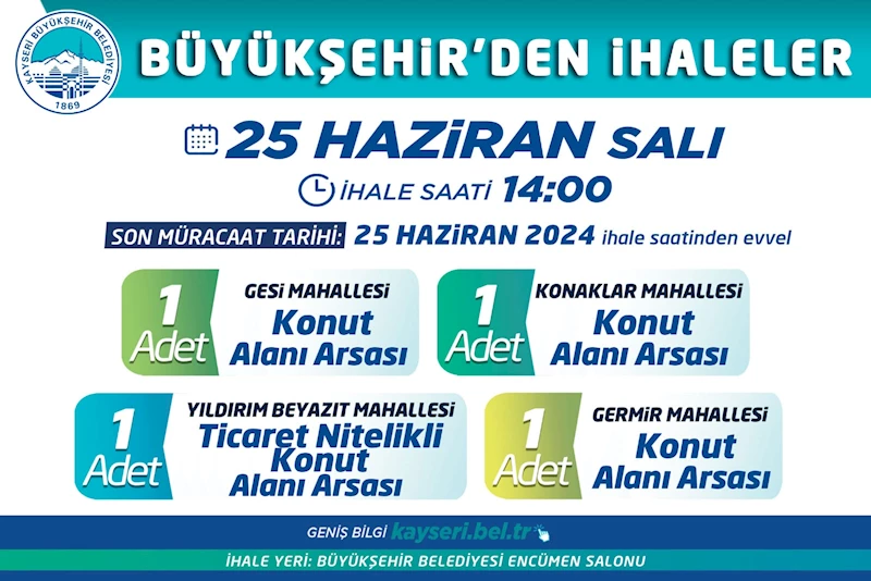 Büyükşehir’den İhale