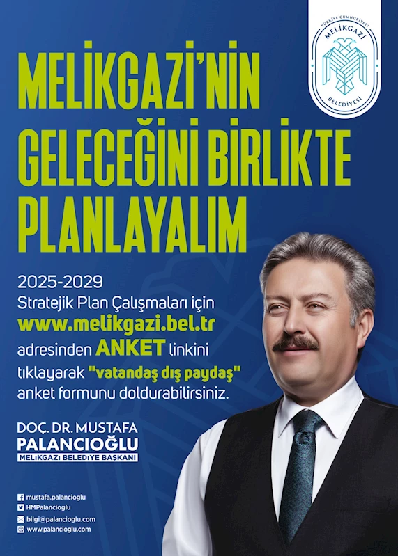 MELİKGAZİ’DEN, “5 YILLIK STRATEJİK PLAN İÇİN VATANDAŞ ANKETİ”