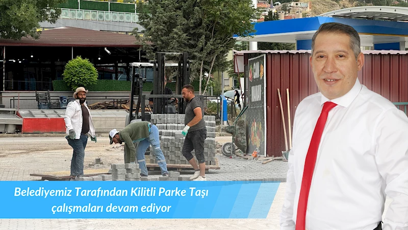 Belediyemiz Tarafından Kilitli Parke Taşı çalışmaları devam ediyor