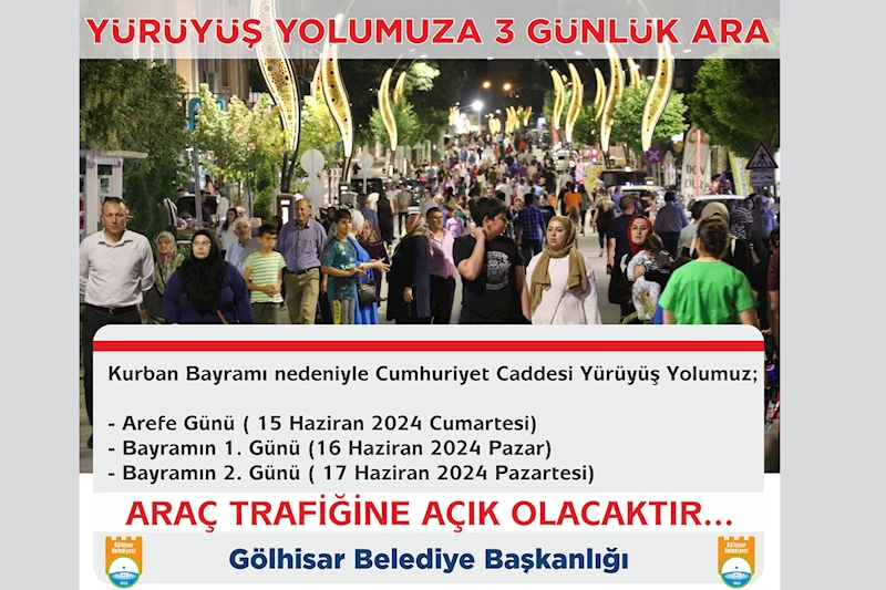 YÜRÜYÜŞ YOLUMUZDA 3 GÜNLÜK BAYRAM ARASI