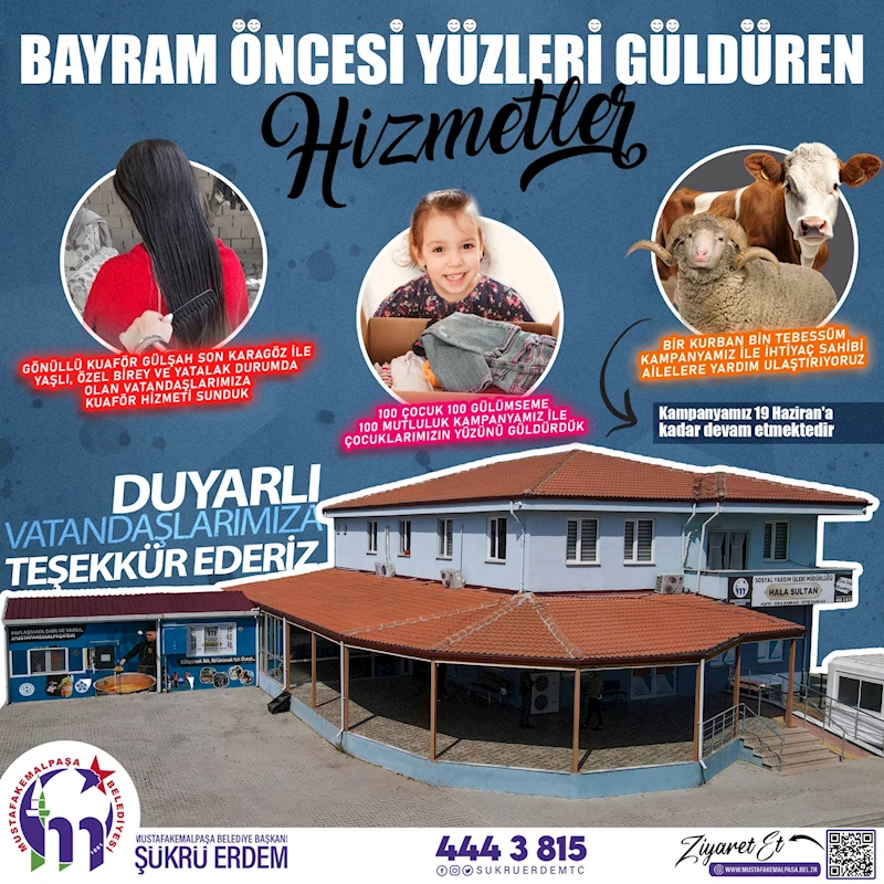 BAŞKAN ERDEM’DEN BAYRAM ÖNCESİ YÜZLERİ GÜLDÜREN HİZMETLER