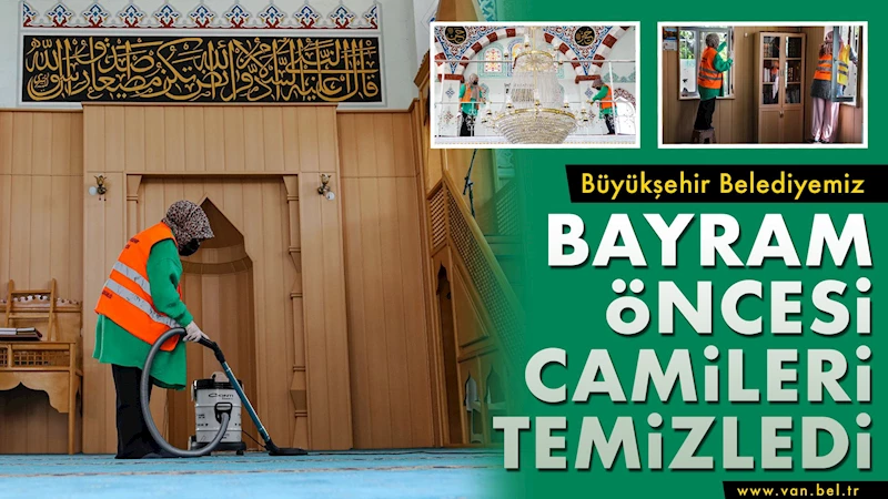 Büyükşehir Ekipleri Bayram Öncesi Camileri Temizledi