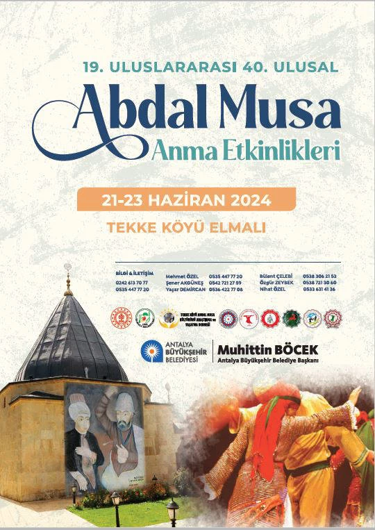 Abdal Musa Anma Etkinlikleri 21-23 Haziran’da gerçekleşecek