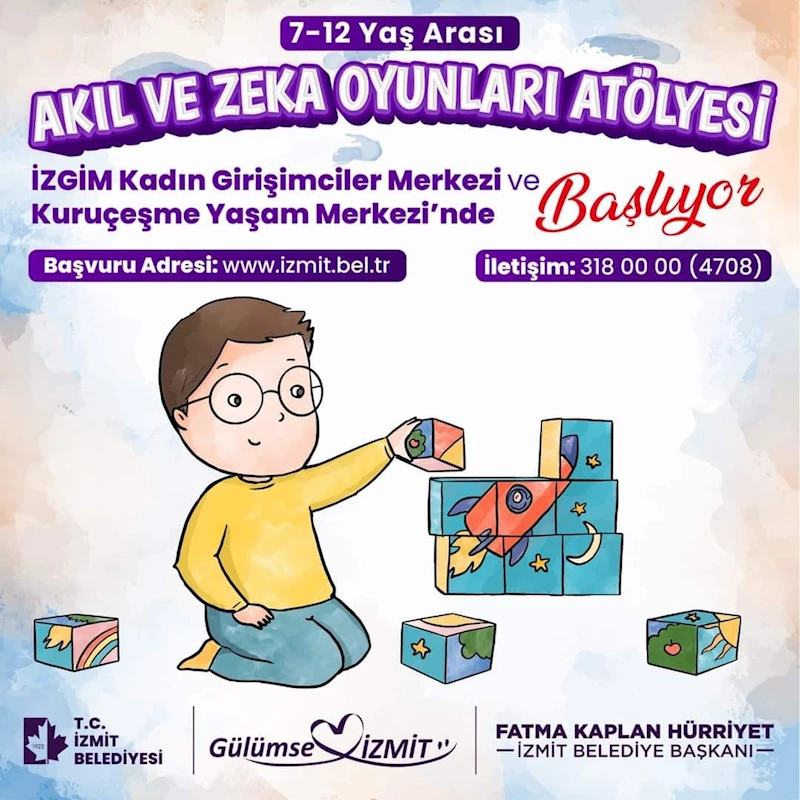 AKIL VE ZEKÂ OYUNLARI ATÖLYESİ YAZ DÖNEMİ BAŞLIYOR