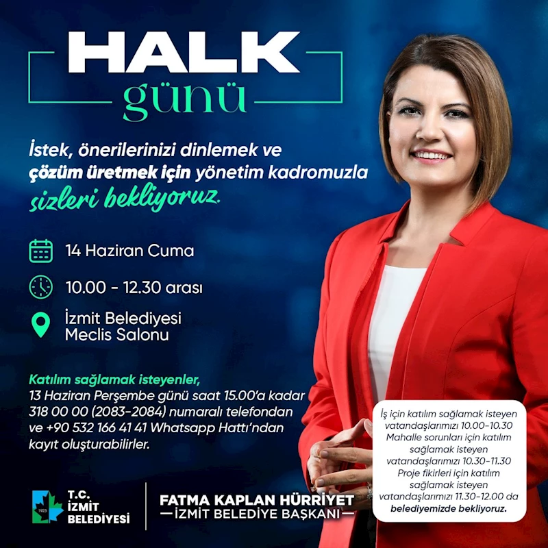 BAŞKAN HÜRRİYET, HALK GÜNÜ  PROGRAMI İLE İZMİTLİLERİ DİNLEMEYE DEVAM EDİYOR