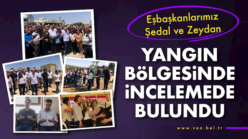 Eşbaşkanlarımız Şedal ve Zeydan Yangın Bölgesinde İncelemede Bulundu