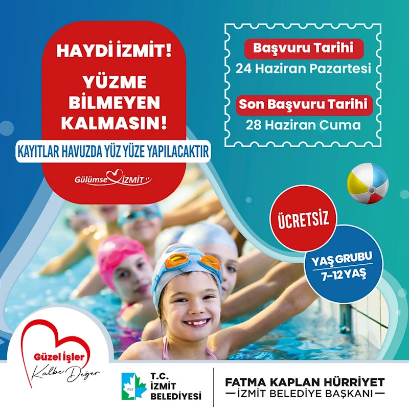 YÜZME BİLMEYEN KALMASIN PROJESİNDE YAZ DÖNEMİ BAŞVURULARI BAŞLADI