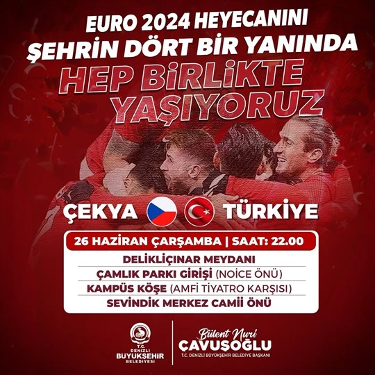 Büyükşehir, milli maç heyecanını şehrin dört bir yanına taşıyor