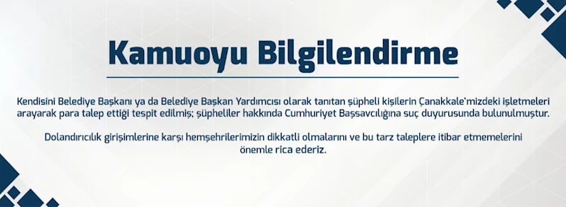 Kamuoyu Bilgilendirme