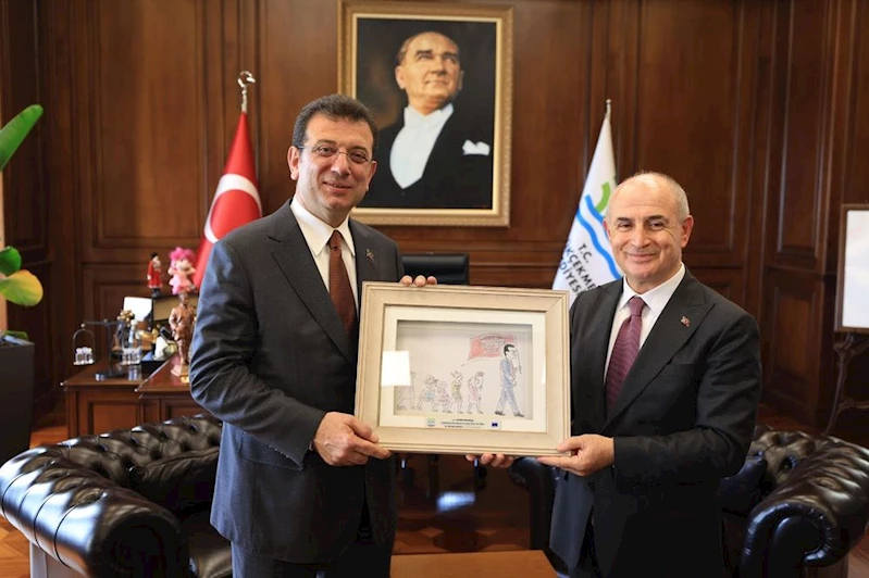 AKGÜN’Ü MAKAMINDA TEBRİK ETTİ