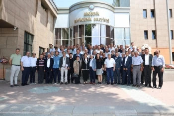 SİVRİHİSAR MUHTARLARI  ÜNLÜCE İLE BULUŞTULAR