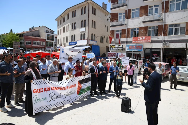Ahi Evran Üniversitesi Mucur Meslek Yüksek Okulun Filistin’e Destek Yürüyüşü