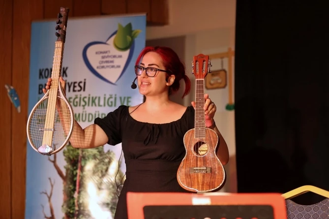 Minik Çevreciler Geri Dönüşüm Müzik Aletlerinin Hikayesini Dinledi