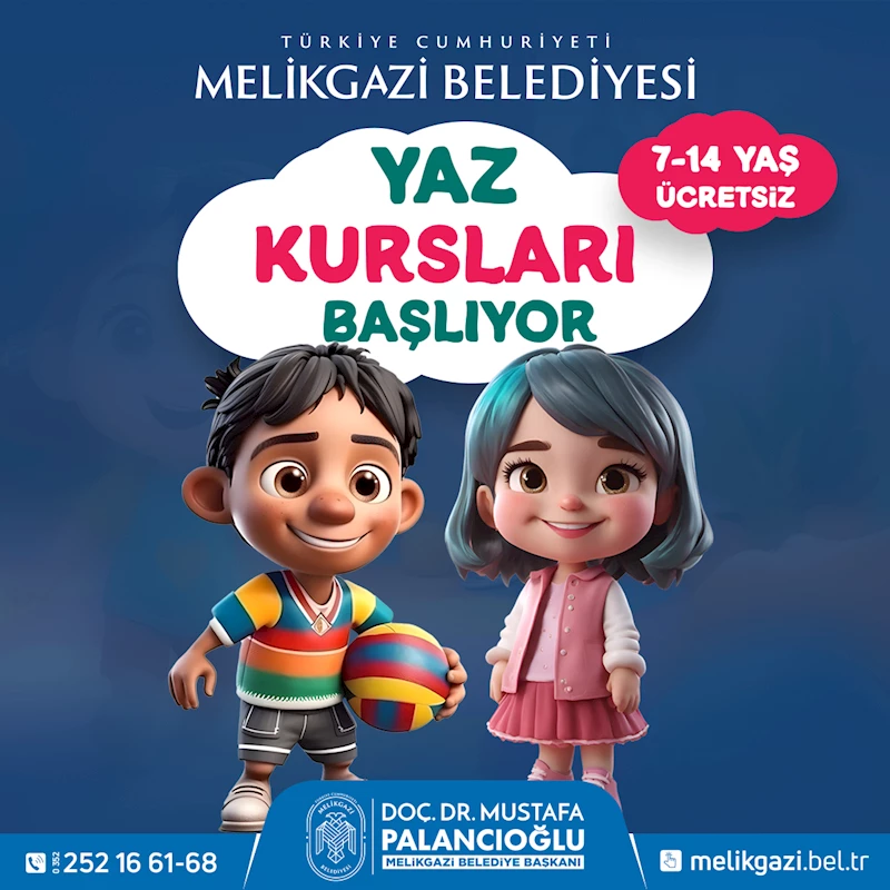 MELİKGAZİ BELEDİYESİ YAZ KURSU KAYITLARINI BAŞLATTI