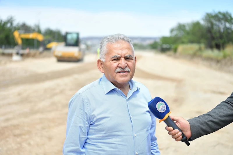 Başkan Büyükkılıç’tan Talas Bulvarı ile Mehmet Özhaseki Bulvarı’nı Birbirine Bağlayacak Yeni Ana Arterde İnceleme