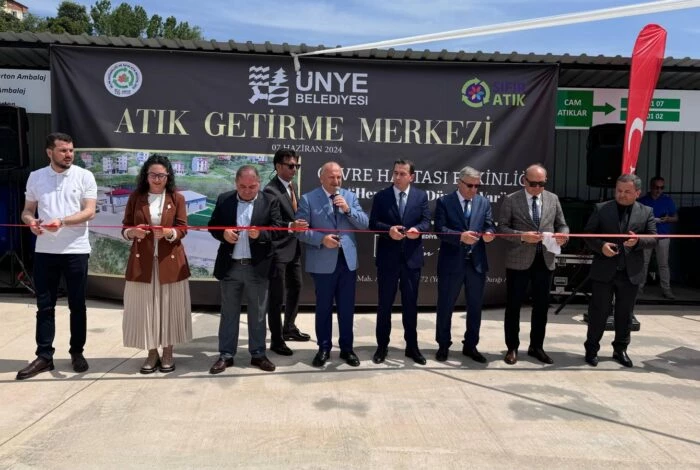 ÜNYE BELEDİYESİ ATIK GETİRME MERKEZİ HİZMETE AÇILDI