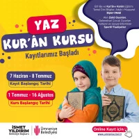 ÜMRANİYE BELEDİYESİ YAZ KUR’AN KURSU KAYITLARI BAŞLADI
