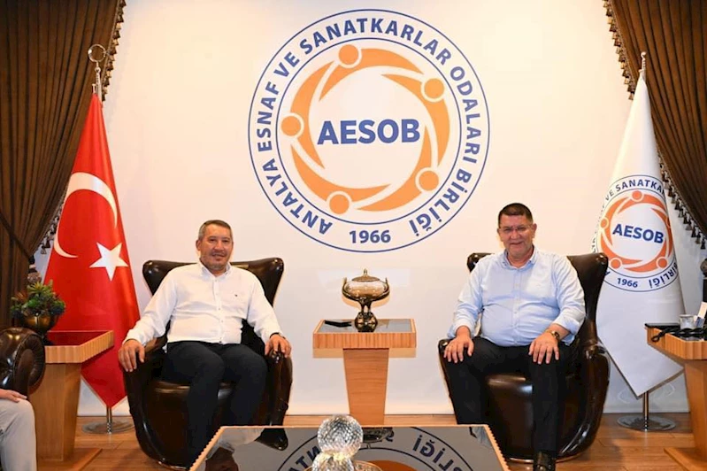“Belediye Başkanı Veysel Topçu’dan AESOB Başkanı Adlıhan Dere’ye Ziyaret”