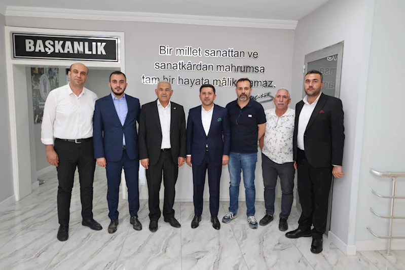 Başkan Arı’dan Esnaf ve Sanatkârlar Odaları Birlik Başkanı Pınarbaşı’na Ziyaret