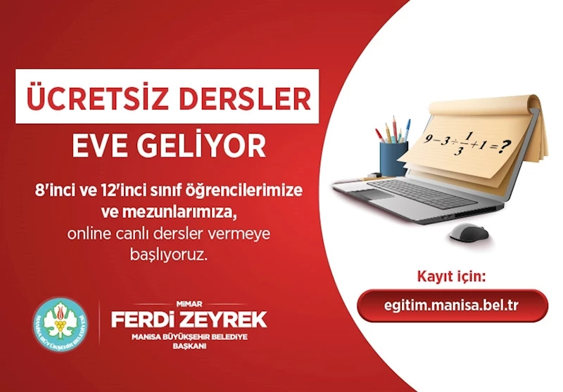 Başkan Zeyrek’ten Sınava Hazırlanan Öğrencilere Büyük Müjde: Ücretsiz Dersler Eve Geliyor!