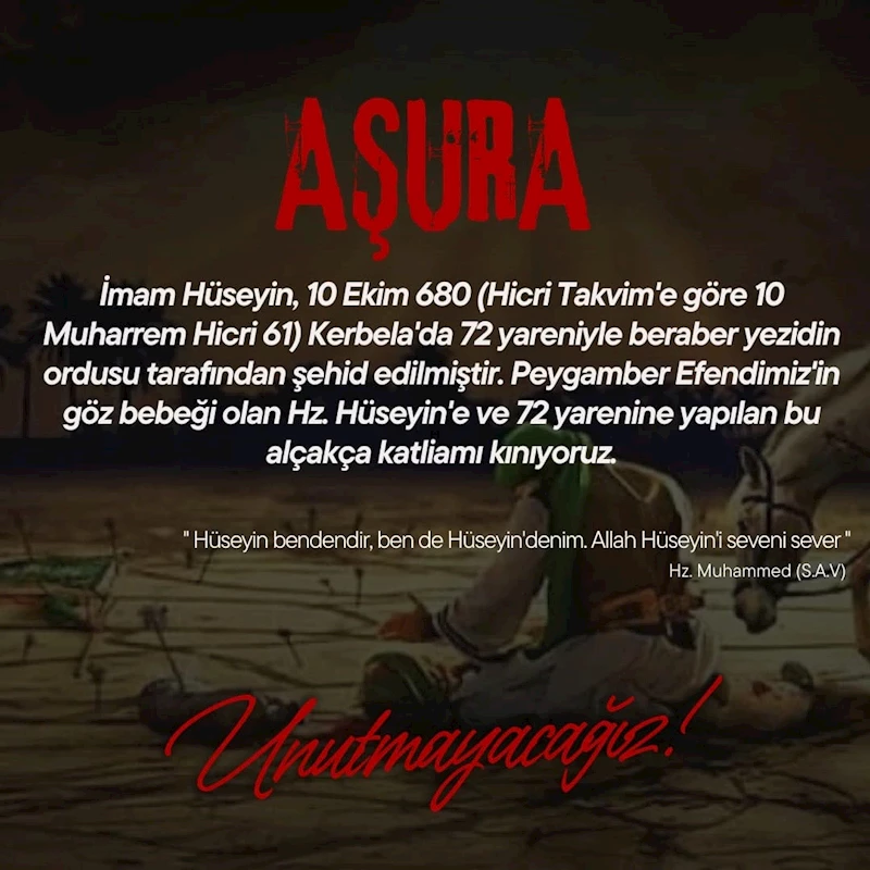 AŞURA MATEM MESAJI