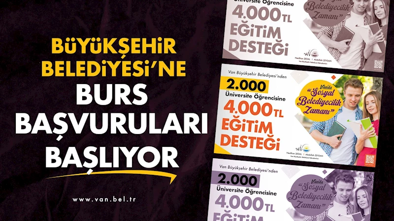 Büyükşehir Belediyesi’ne Burs Başvuruları Başlıyor