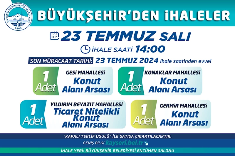 Büyükşehir’den İhale