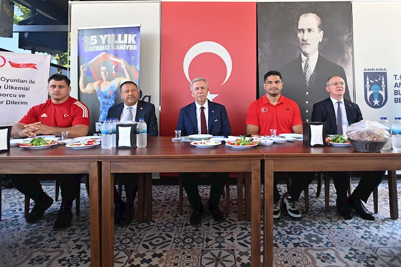 MANSUR YAVAŞ 2024 PARİS OLİMPİYATLARI ÖNCESİ ASKİ SPOR KULUBÜ SPORCULARIYLA BİR ARAYA GELDİ