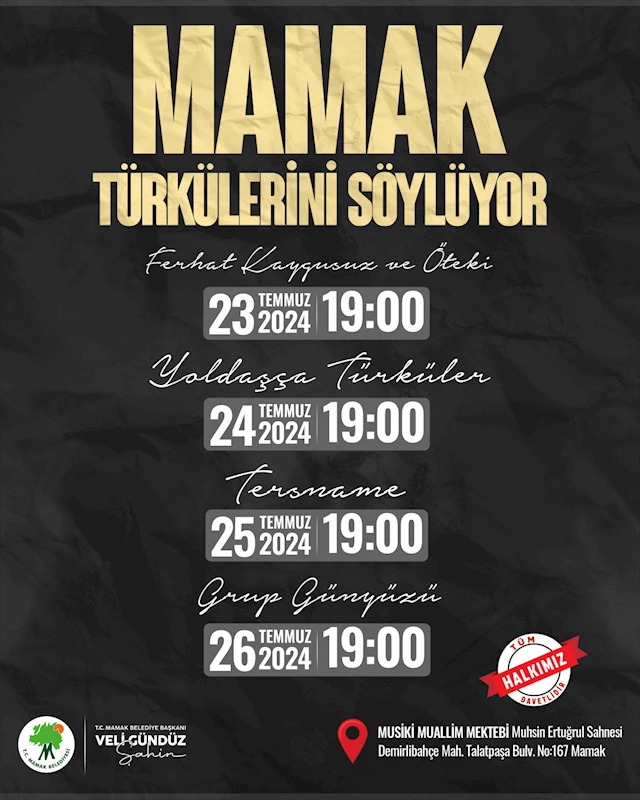 Mamak’ta Amatör Gruplardan Profesyonel Konser