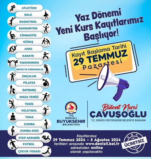 Büyükşehir yaz spor kursları yeni dönem kayıtları 29 Temmuz’da başlıyor