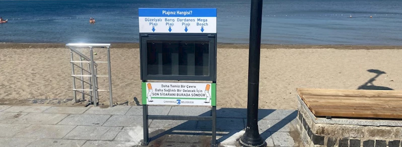 Plajlara İzmarit Atık Üniteleri Yerleştirildi…