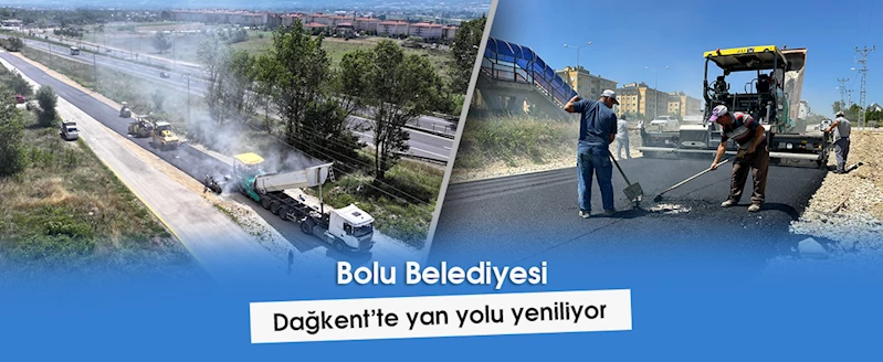 Bolu Belediyesi Dağkent’te yan yolu yeniliyor