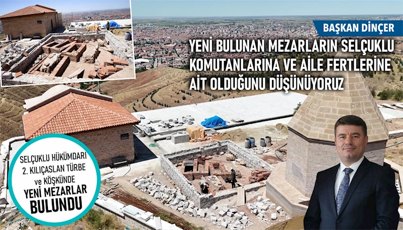 SELÇUKLU HÜKÜMDARI 2. KILIÇASLAN TÜRBESİ VE KÖŞKÜ RESTORASYONUNDA SELÇUKLU DÖNEMİNE AİT MEZARLAR BULUNDU