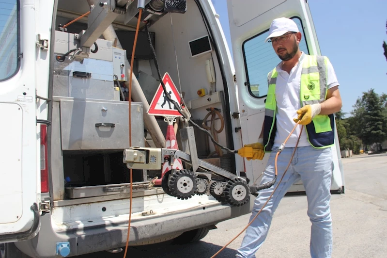 SASKİ kanal görüntüleme robotları iş başında