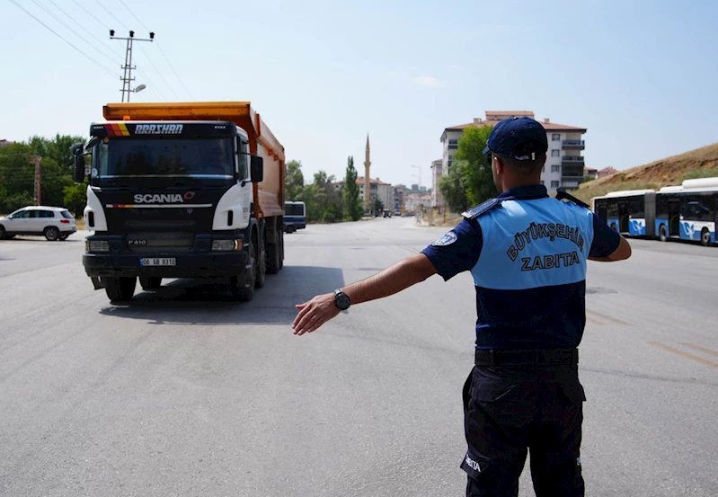 Keçiören’de hafriyat kamyonlarına yönelik denetim