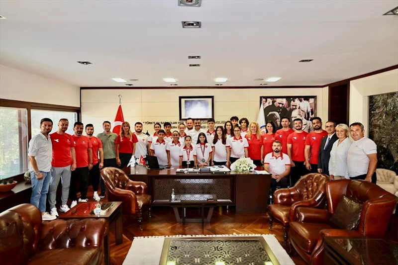 Madalya avcılarından Başkan Çavuşoğlu’na ziyaret