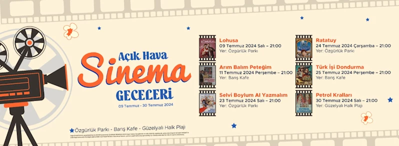 Açık Hava Sinema Geceleri Başlıyor