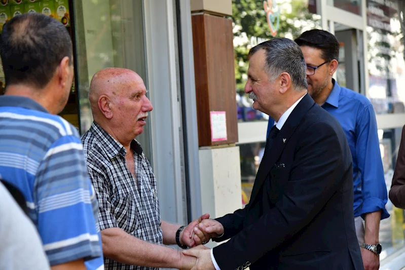 BAŞKAN BALABAN TEVFİKİYE VE AYNİ ALİ’DE ESNAF ZİYARETİ YAPTI