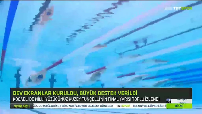 MİLLİ YÜZÜCÜNÜN İZMİT’TE YAŞANAN OLİMPİYAT HEYECANI TRT’DE YANKI BULDU
