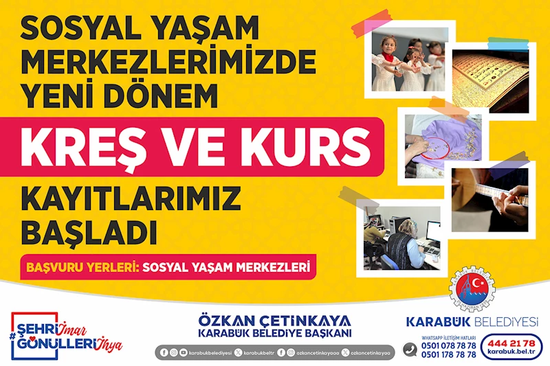 Ücretsiz Kreş ve Kurs Kayıtlarımız Başladı!