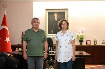 TÜBİFED BAŞKANI AHMET SALTIK’TAN BÜYÜKŞEHİR BELEDİYE BAŞKANI AYŞE ÜNLÜCE’YE ZİYARET