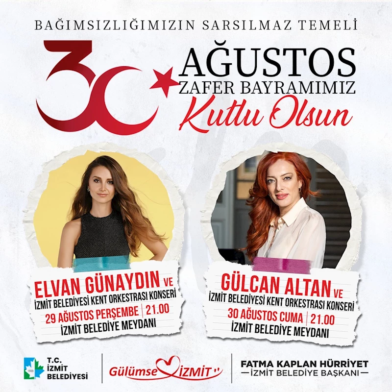 İZMİT BELEDİYESİ 30 AĞUSTOS’U BÜYÜK BİR COŞKUYLA KUTLAYACAK
