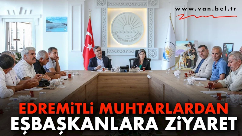 Edremitli muhtarlardan Eşbaşkanlara ziyaret