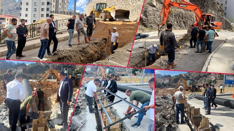 BAŞKANIMIZ, YENİ KANALİZASYON HATTI VE YAĞMUR SUYU MENFEZ ÇALIŞMALARINI YERİNDE İNCELEDİ