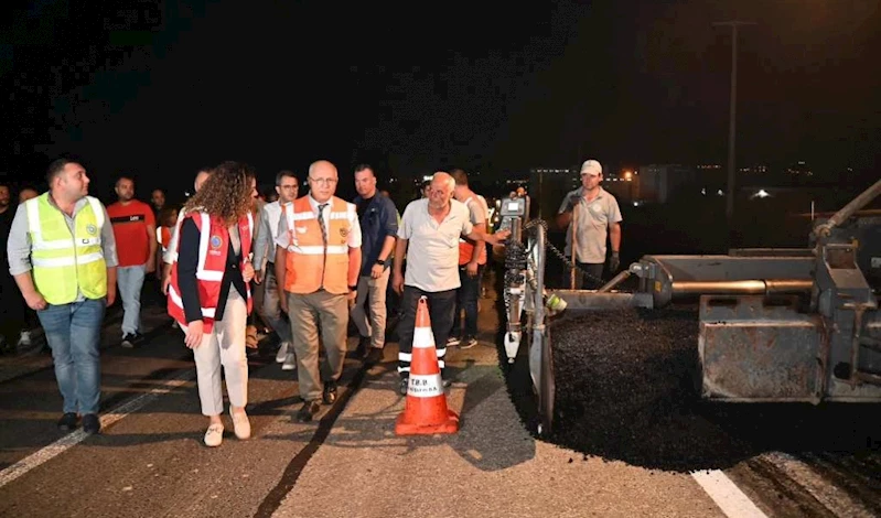 CANDAN BAŞKAN, ASFALT ÇALIŞMASINI YERİNDE İNCELEDİ